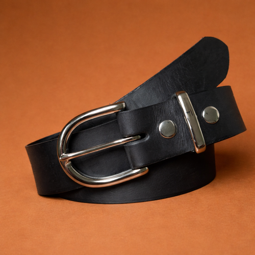 Men's 1 1/2" Plain Belt - Black (Size 34)