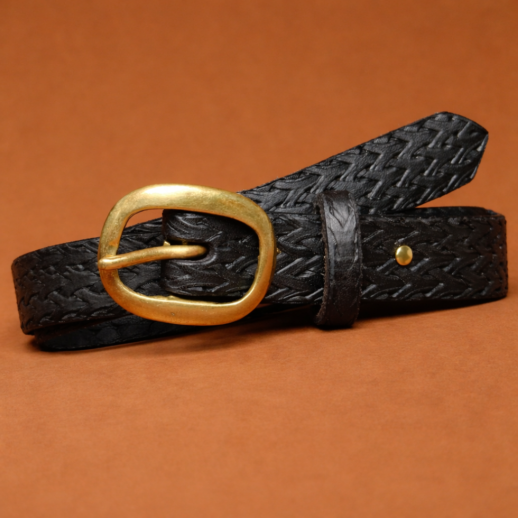 Women's 3/4" Basket Weave Belt - Black (Size S)