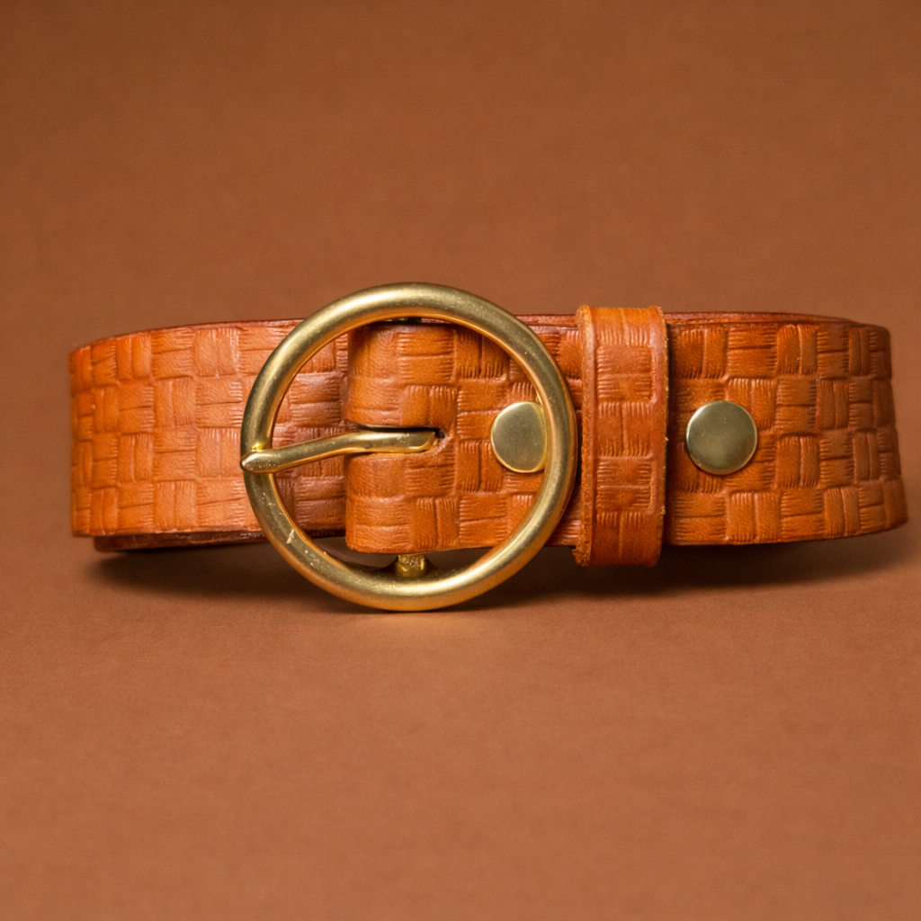 Women's 1 1/2" Lauhala Belt - Light Brown (Size L)