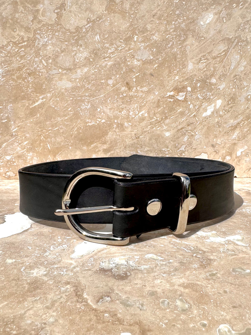 Womens 1 1/2" Plain Leather Belt