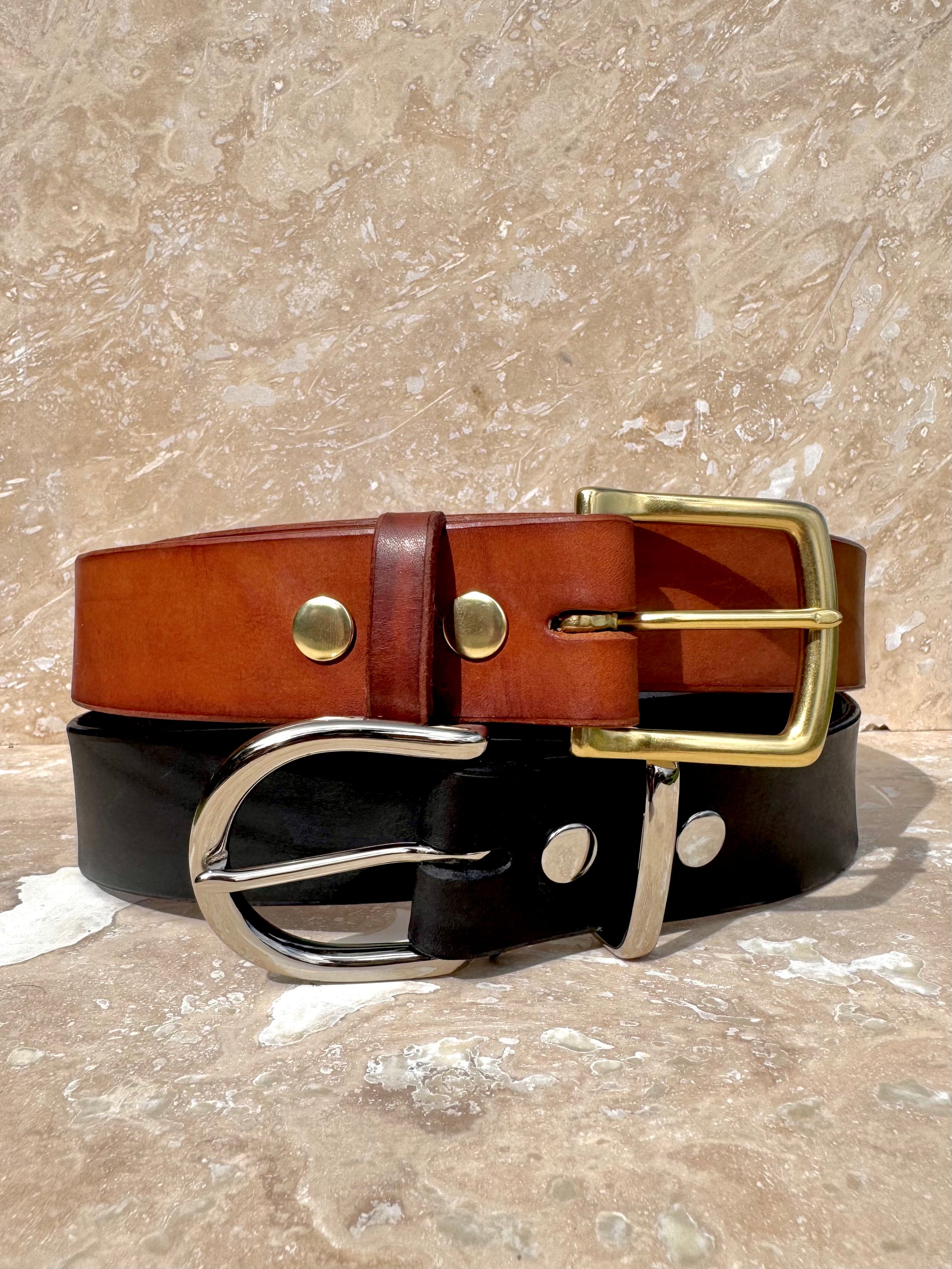 Womens 1 1/2" Plain Leather Belt