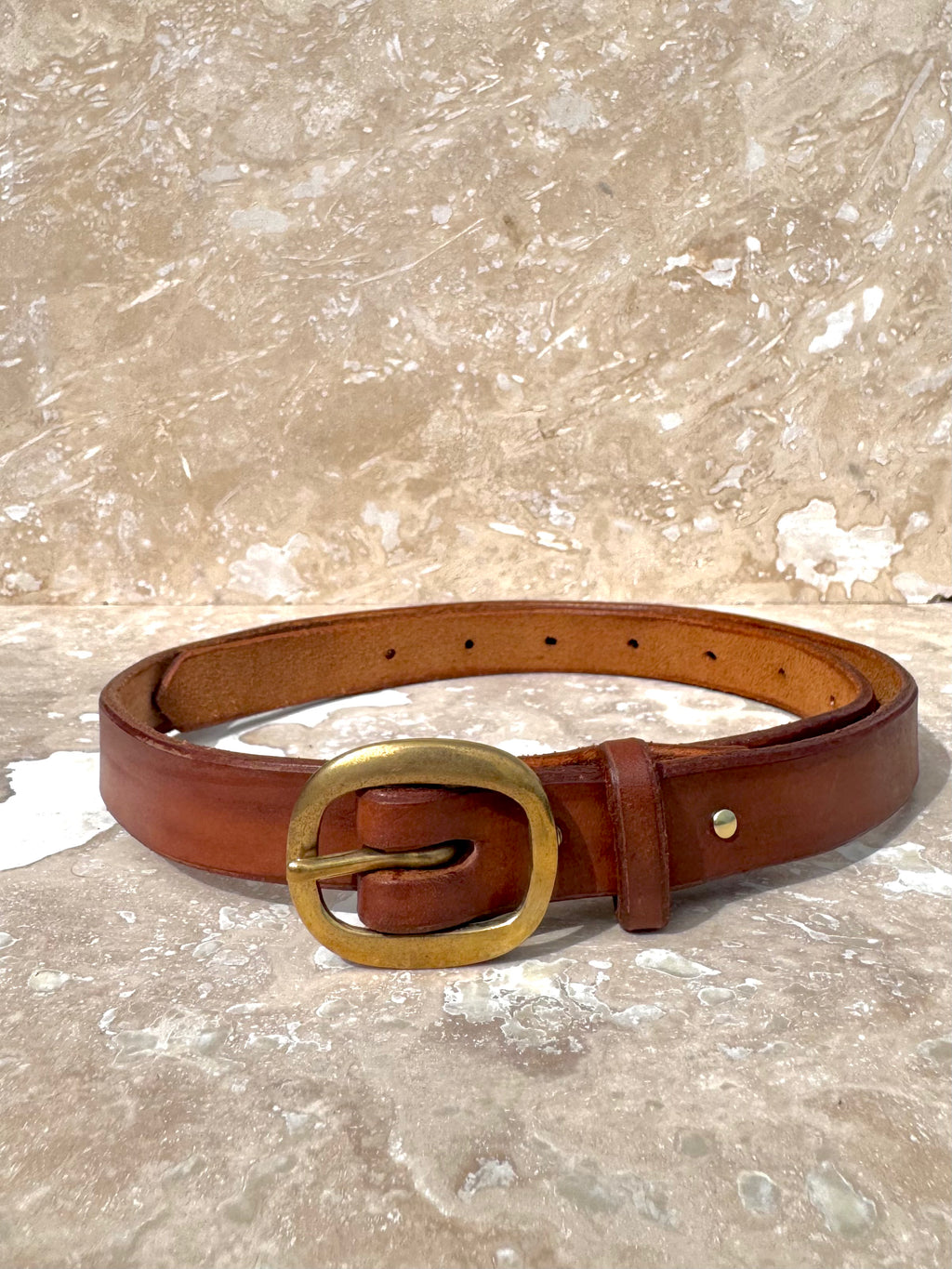 Womens 3/4" Plain Leather Belt