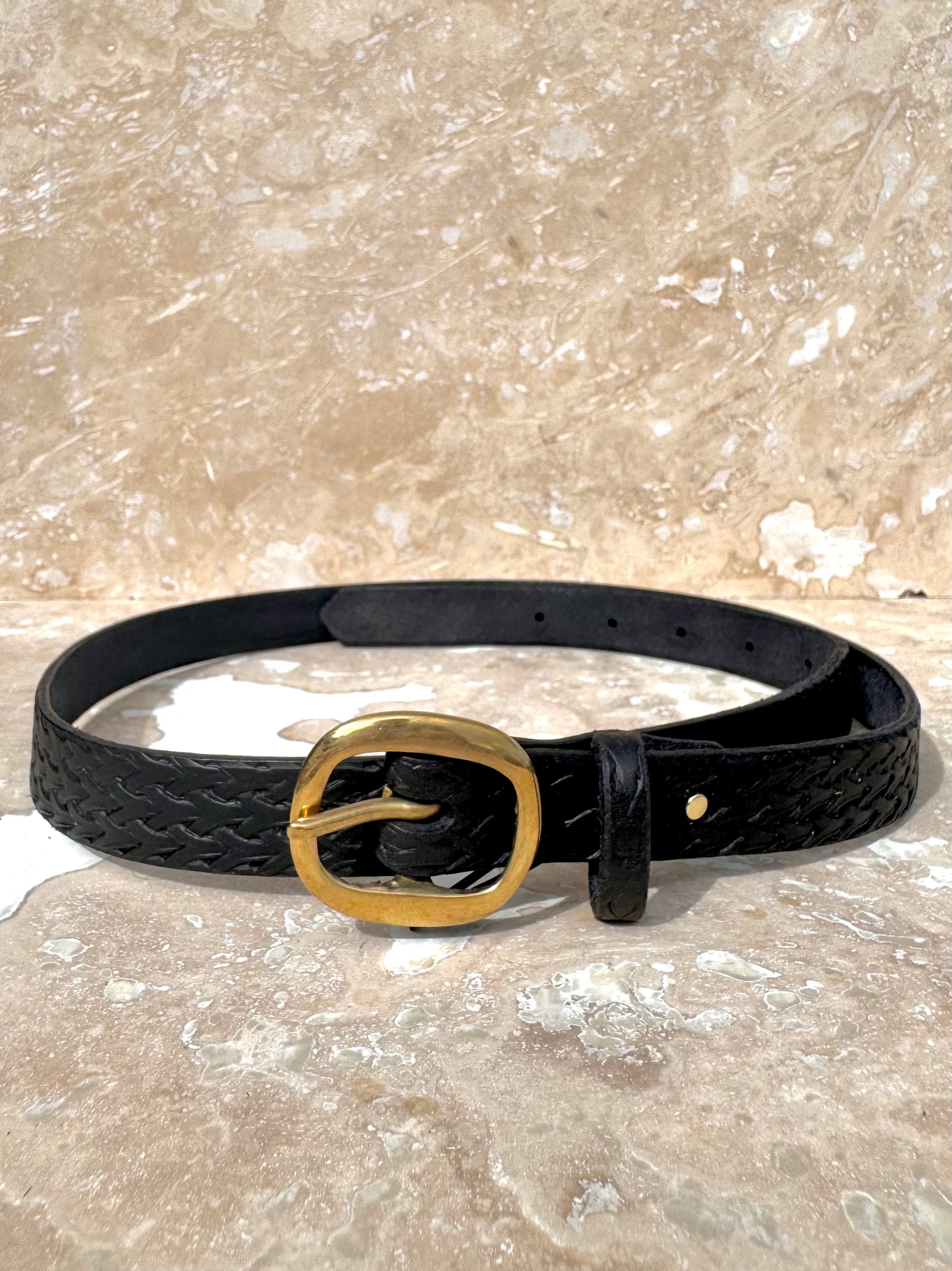 Basket Weave Stamped Belt