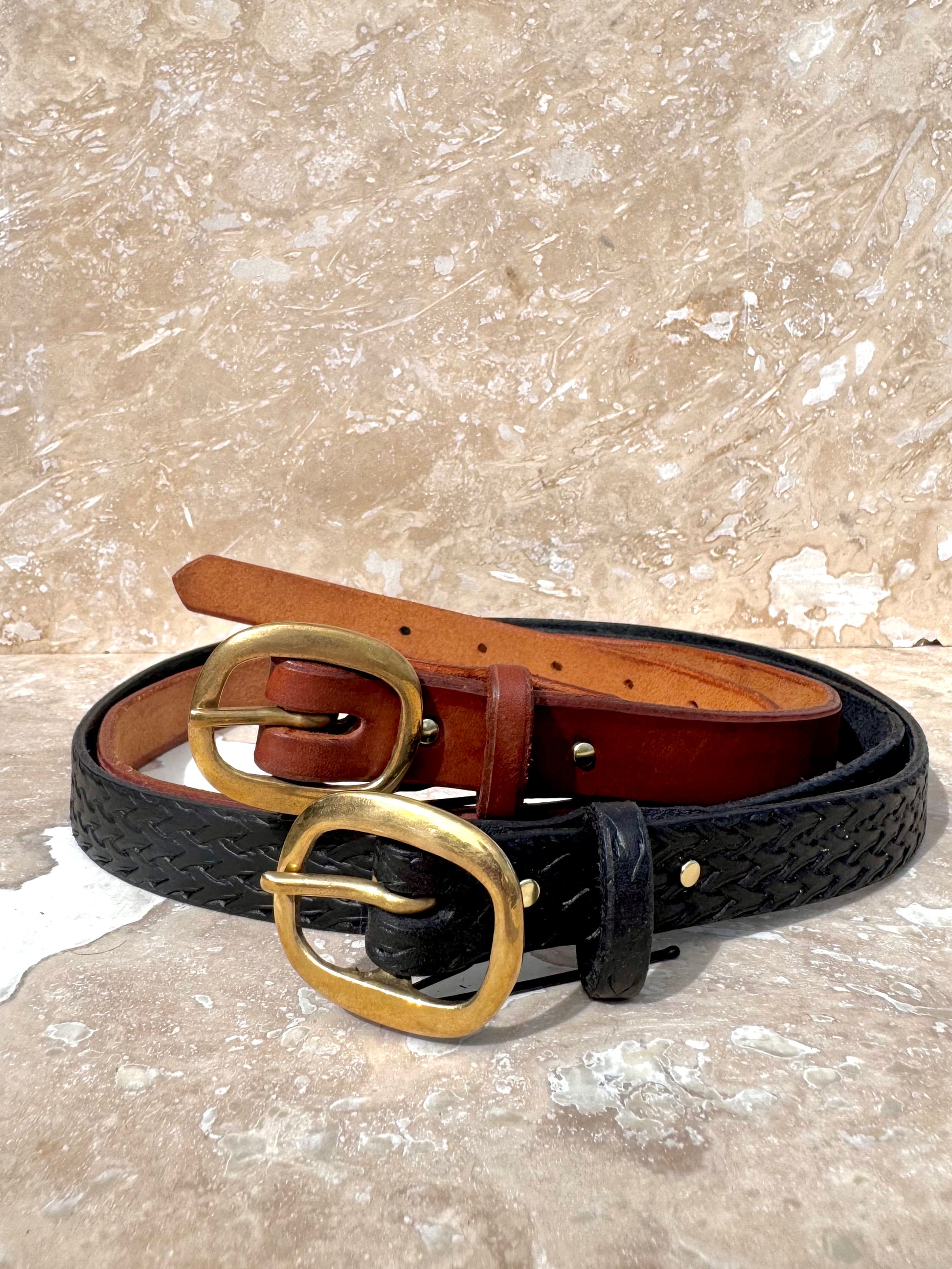 Womens 3/4" Plain Leather Belt