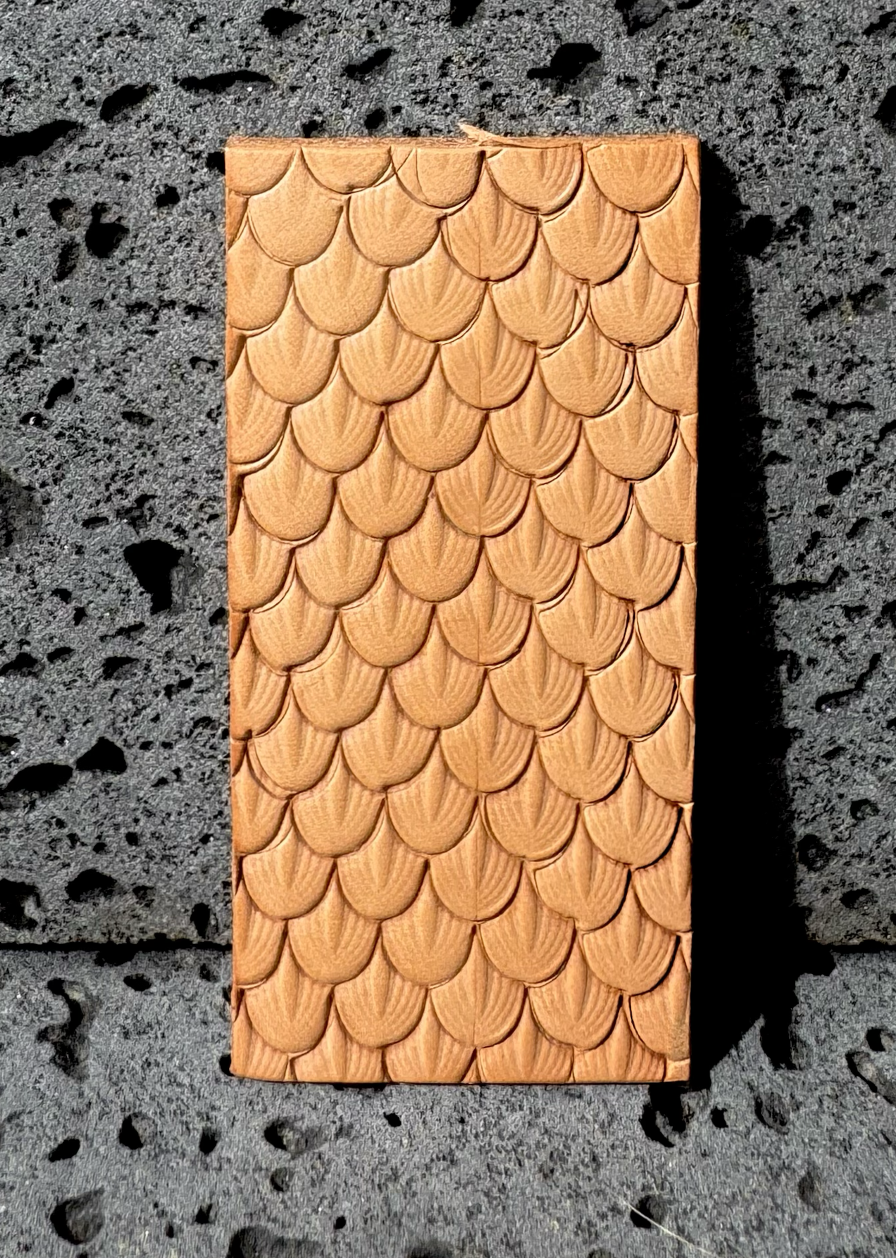Mens - Fish Scale Stamped Belt