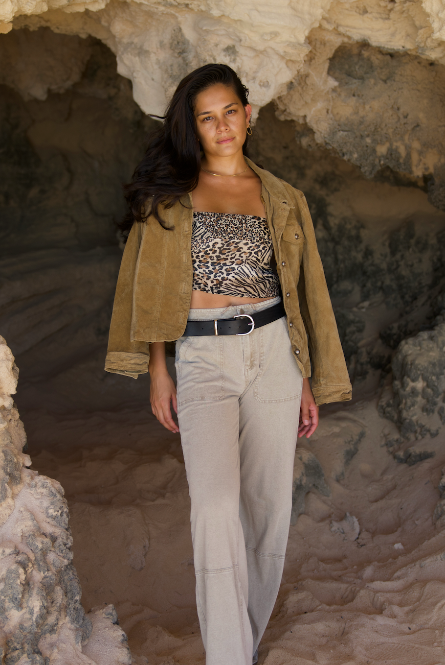 Womens 1 1/2" Plain Leather Belt