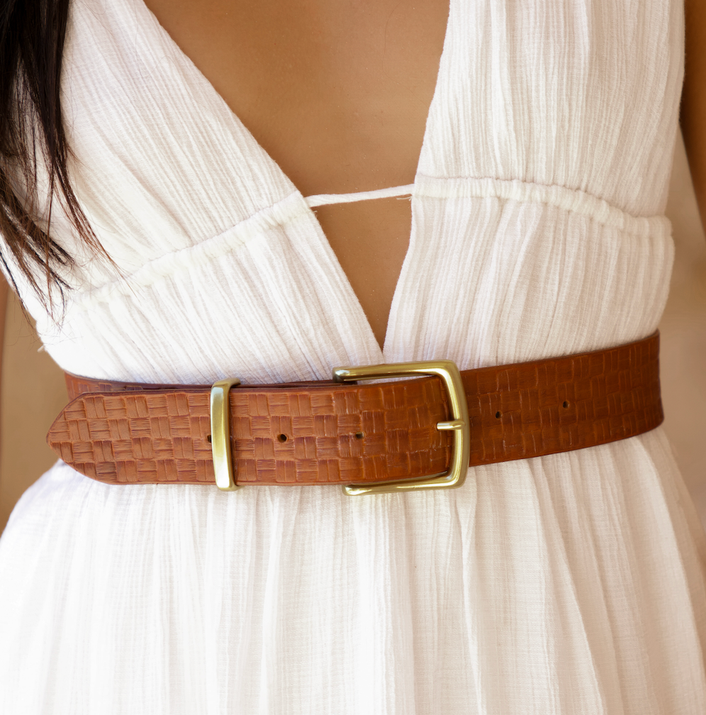 Lauhala Stamped Belt