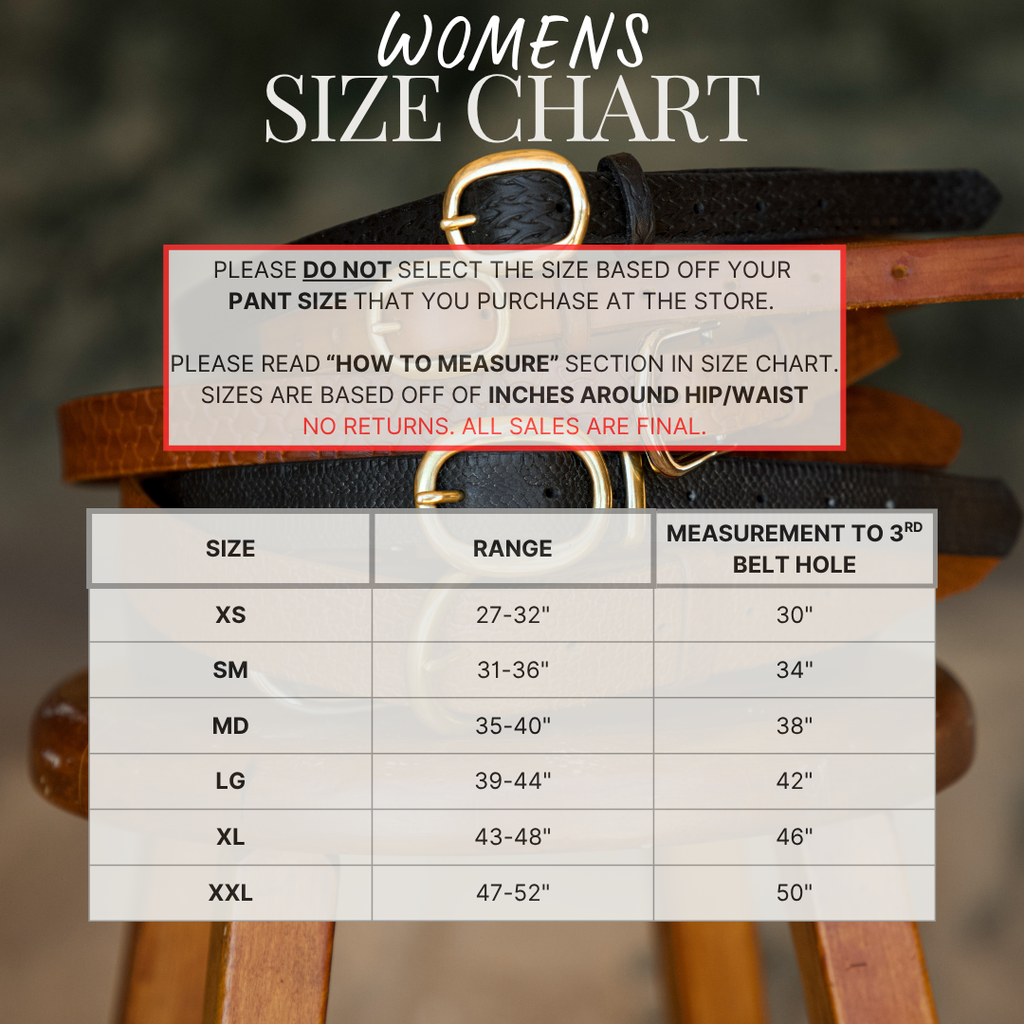 Womens 1" Plain Leather Belt